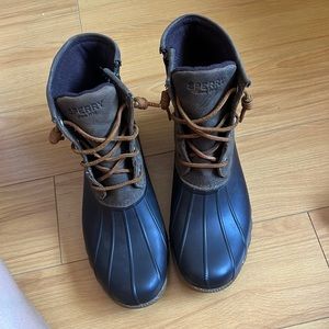 Sperry Black and Brown Winter Boots